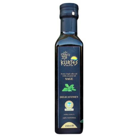 KURTES Масло оливковое Extra virgin со вкусом шалфея 0.25 л