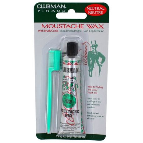 Clubman Воск для бороды Moustache Wax Neutral, 15 мл