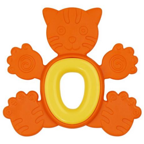 Прорезыватель Lubby Котик оранжевый