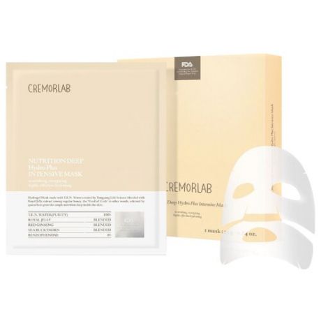 Cremorlab Nutrition Deep Hydro Plus Intensive Mask питательная маска с экстрактом маточного молочка пчел, 25 г, 5 шт.