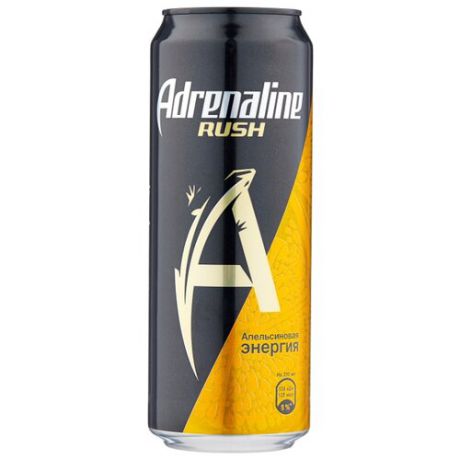 Энергетический напиток Adrenaline Rush Juicy апельсиновая энергия, 0.449 л