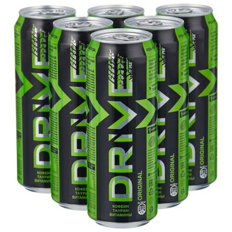 Энергетический напиток Drive Me оригинальный, 0.449 л, 6 шт.
