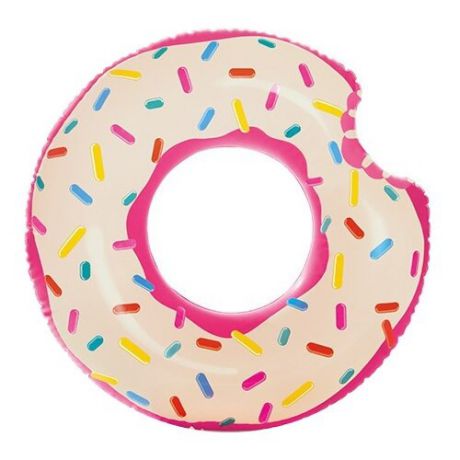 Круг Intex Пончик 99x107 см белый/розовый