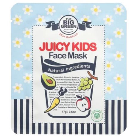 The BIG GREEN Детская маска для лица Skin Barrier Juicy Kids 17 г