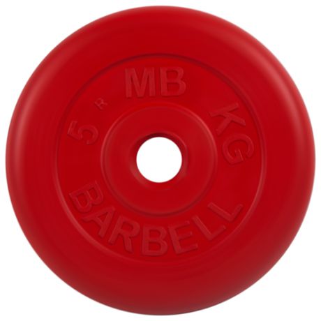 Диск MB Barbell Стандарт MB-PltC26 5 кг красный