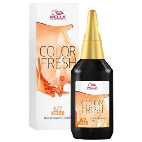 Средство Wella Professionals краска Color Fresh полуперманентная, оттенок 6/7 шоколадно-коричневый, 75 мл