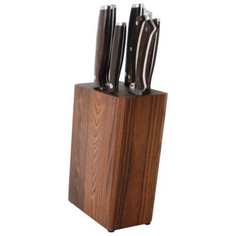 Набор BergHOFF Essentials 5 ножей, ножницы и подставка коричневый