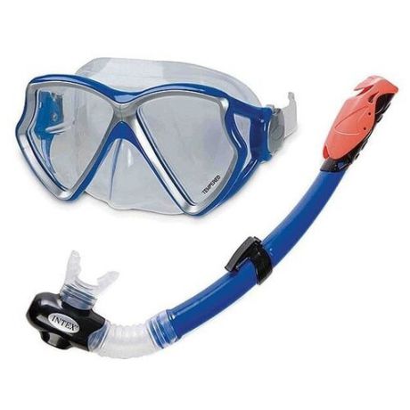 Набор для плавания Intex Silicone aqua pro синий