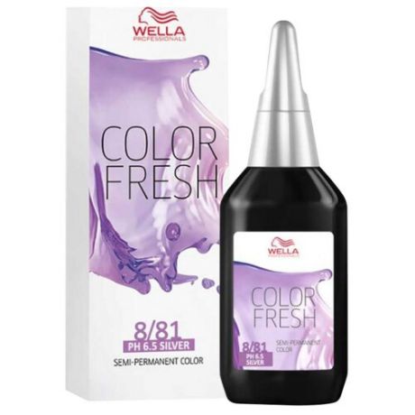 Средство Wella Professionals краска Color Fresh Silver полуперманентная, оттенок 8/81 светлый блондин жемчужно-пепельный, 75 мл