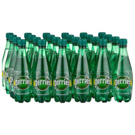 Минеральная вода Perrier газированная, ПЭТ, 24 шт. по 0.5 л