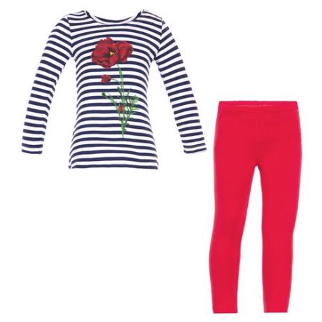 Комплект одежды Апрель размер 134-68, красный/синий полоска