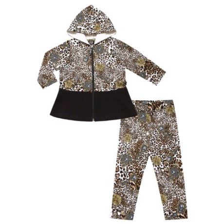 Комплект одежды Апрель размер 98-56, черный/леопард