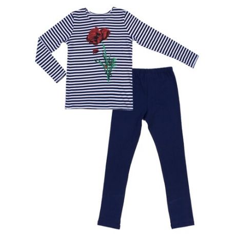 Комплект одежды Апрель размер 116-60, синий/синий полоска