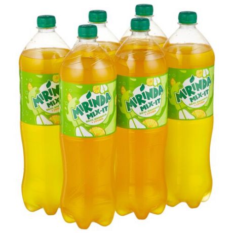 Газированный напиток Mirinda Mix-It ананас-груша, 1.5 л, 6 шт.