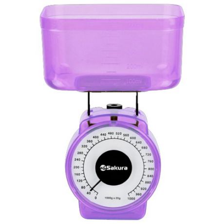 Кухонные весы Sakura SA-6018 фиолетовый