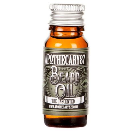 Apothecary 87 Масло для бороды без запаха The Unscented Beard Oil, 10 мл