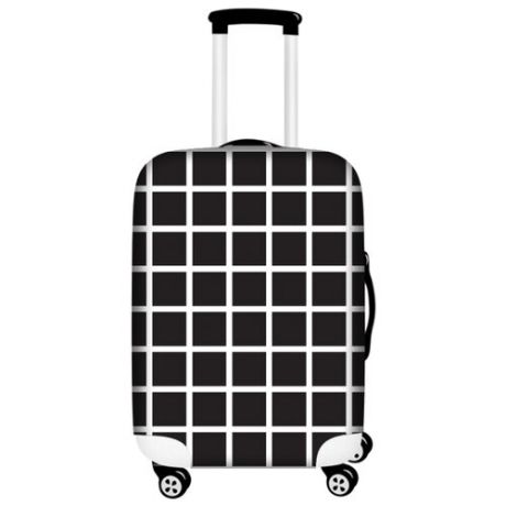 Чехол для чемодана Bergmann PerfectSolutions Чёрно-белая клетка L/XL, черный/белый