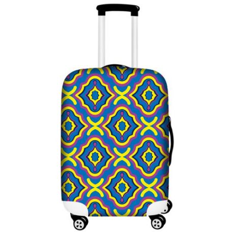 Чехол для чемодана Bergmann PerfectSolutions Экзотика M/L, синий/желтый/красный