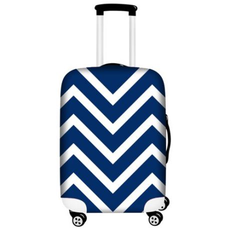 Чехол для чемодана Bergmann PerfectSolutions Морская волна L/XL, синий/белый