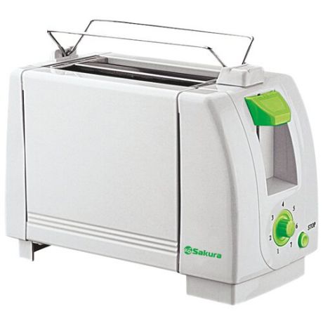 Тостер Sakura SA-7600G, белый/зеленый