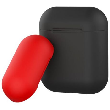 Чехол Deppa для AirPods двухцветный black/red