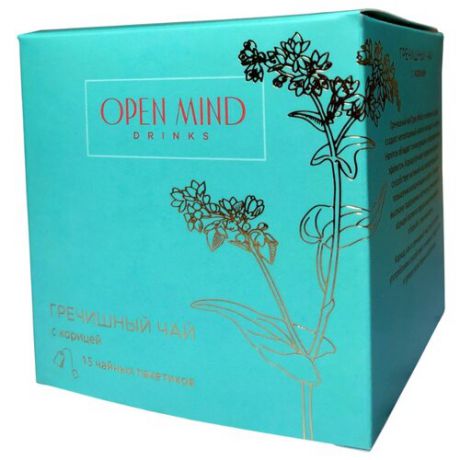 Чай травяной Open mind гречишный с корицей в пакетиках, 15 шт.