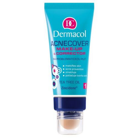 Dermacol Тональный крем Acnecover Make-Up With Corrector, 30 мл, оттенок: тон №1