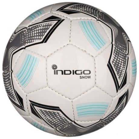 Футбольный мяч Indigo SNOW IN029 белый/серый/голубой 2
