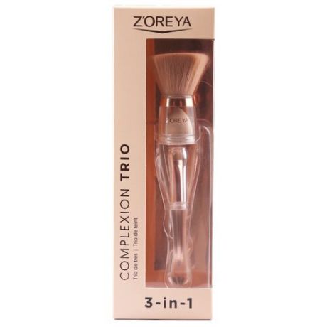 Набор кистей Zoreya Cosmetics 3 in 1 Complexion Trio Medium Shader Set, 3 шт. бежевый