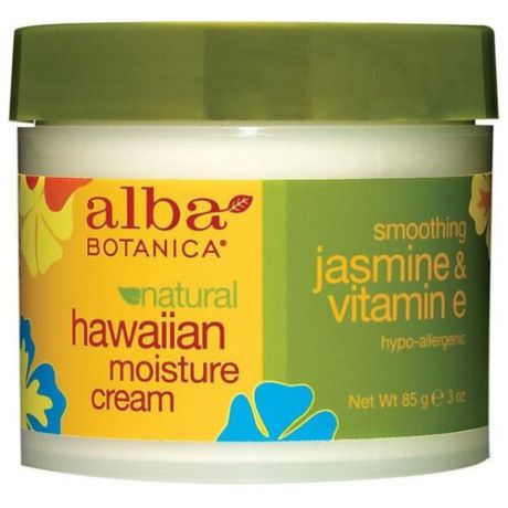 Alba Botanica Hawaiian moisture cream jasmine & vitamin E Крем для лица увлажняющий Жасмин и Витамин Е, 85 г