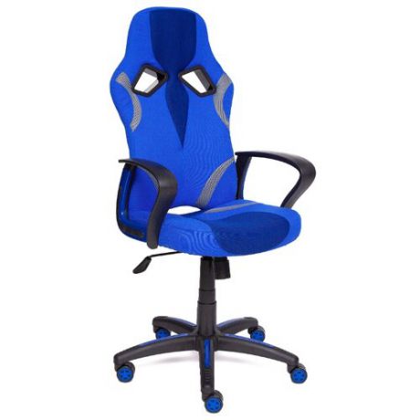Компьютерное кресло TetChair Runner игровое, обивка: текстиль, цвет: синий