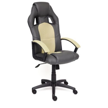 Компьютерное кресло TetChair Драйвер, обивка: текстиль/искусственная кожа, цвет: металлик/фисташковый