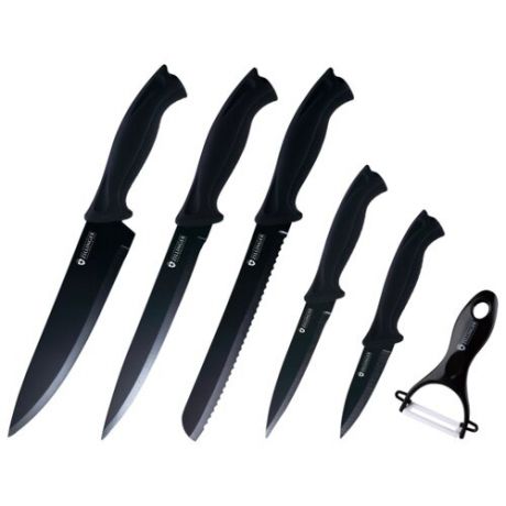 Набор Zillinger 5 ножей и овощечистка ZL-802 черный