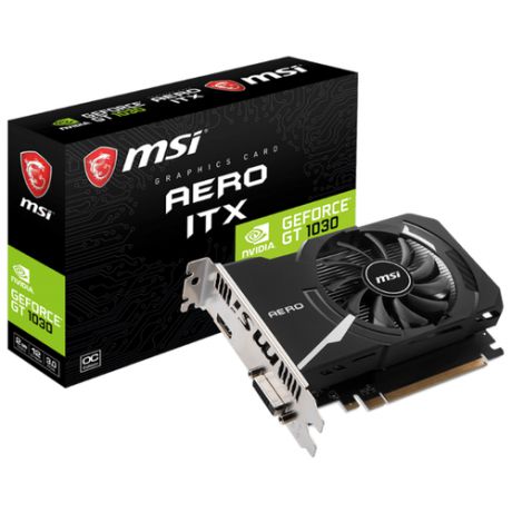 Видеокарта MSI GeForce GT 1030 1189MHz PCI-E 3.0 2048MB 2100MHz 64 bit DVI HDMI HDCP Aero ITX OC Retail