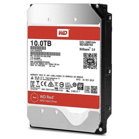 Жесткий диск Western Digital WD Red 10 TB (WD100EFAX) серебристый