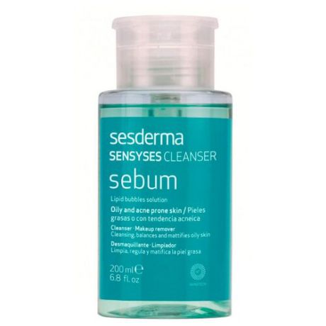 SesDerma липосомальный лосьон для снятия макияжа Sensyses Cleanser Sebum, 200 мл