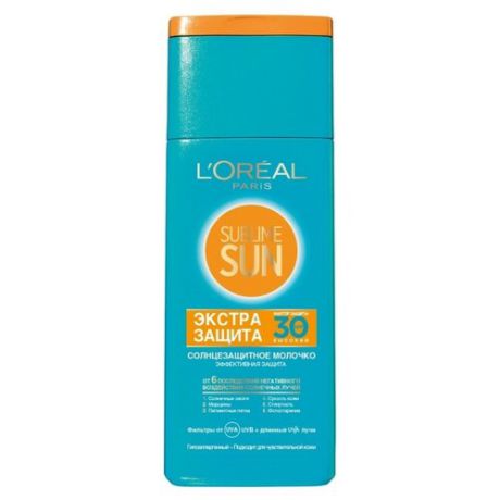 L'Oreal Paris Sublime Sun солнцезащитное молочко для тела Экстра Защита SPF 30 200 мл