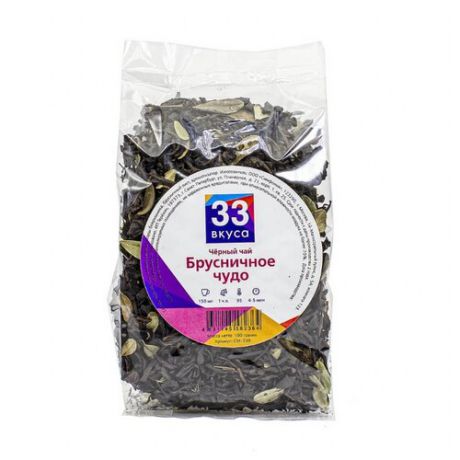 Чай черный 33 вкуса Брусничное чудо, 100 г