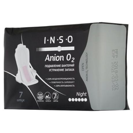 Inso прокладки Anion O2 Night 7 шт.