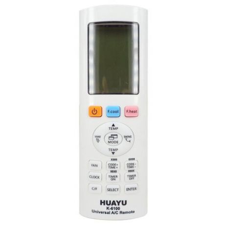 Пульт ДУ Huayu K-6100 для кондиционера белый