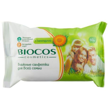 Влажные салфетки BioCos универсальные 60 шт.