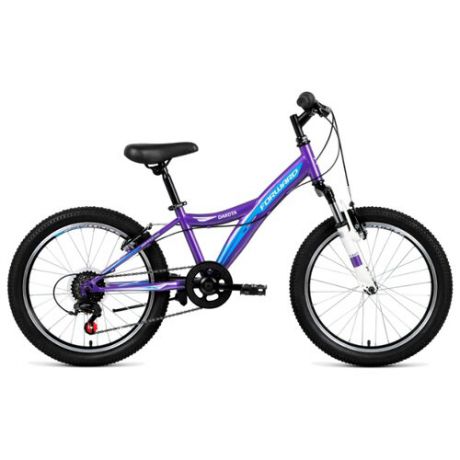 Подростковый горный (MTB) велосипед FORWARD Dakota 20 2.0 (2019) фиолетовый 10.5" (требует финальной сборки)