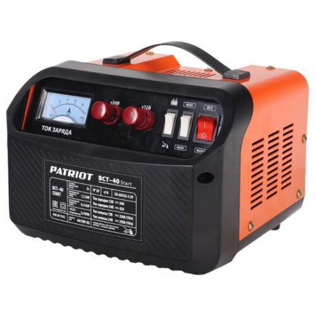 Пуско-зарядное устройство PATRIOT BCT-40 Start черный/оранжевый