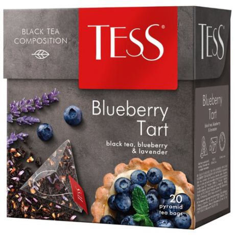 Чай черный TESS Blueberry Tart в пирамидках, 20 шт.