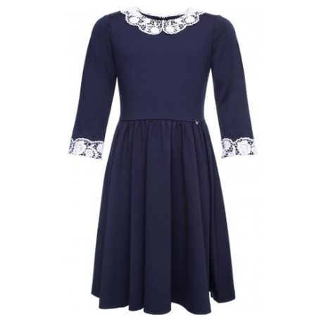 Платье playToday размер 158, темно-синий/белый