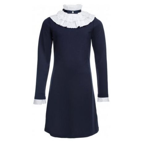 Платье playToday размер 164, темно-синий/белый