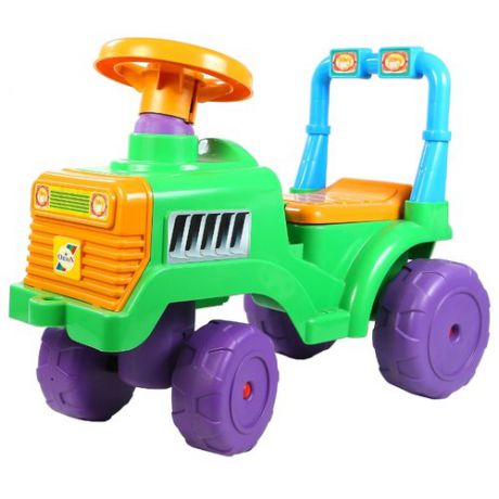 Каталка-толокар Orion Toys Бэби трактор (931) со звуковыми эффектами зеленый/фиолетовый
