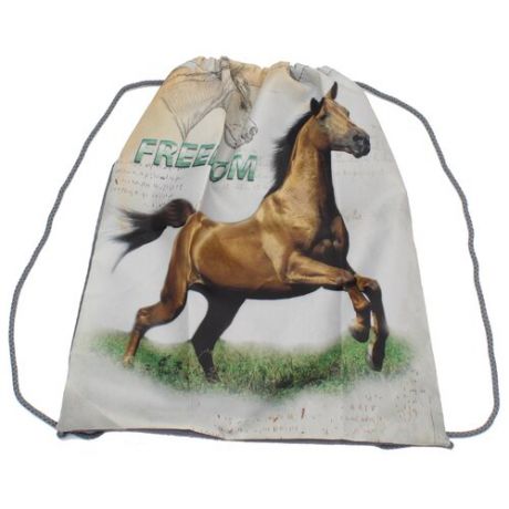 Prof-Press мешок для обуви Лошадь в поле (МО-0820) белый