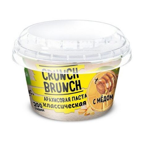 Crunch Brunch Арахисовая паста Классическая с медом, 200 г