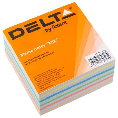Axent Delta бумага для заметок 9х9х4,5 см непроклеенная (D8006/D8026) mix